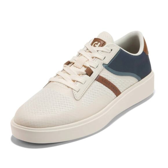 Cole Haan Men\'s Ivory Navy Grand Crosscourt Winner Sneakers Size 10.5M main image 6